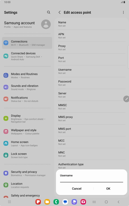 Key in eesecure and press OK.