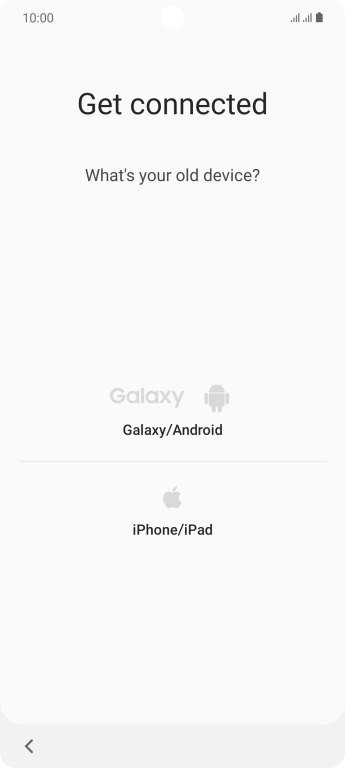 Press the required setting and follow the instructions on the screen to transfer the content from another phone.
