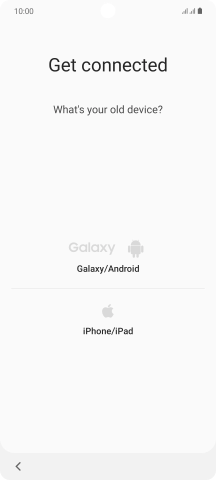Press the required setting and follow the instructions on the screen to transfer the content from another phone.