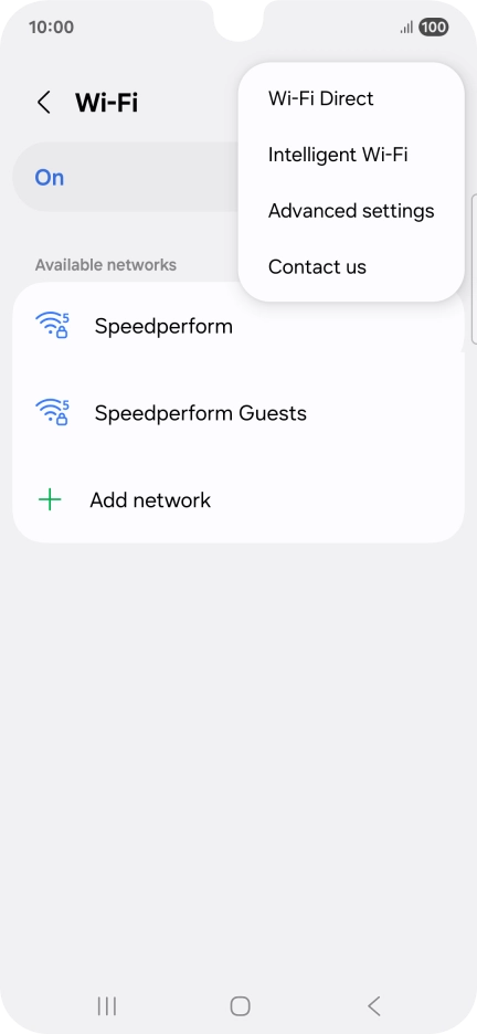 Press Intelligent Wi-Fi.