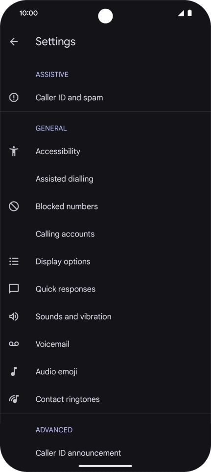 Press Calling accounts.