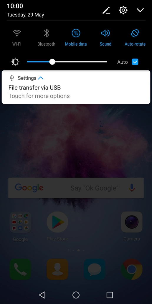 Press Touch for more options.