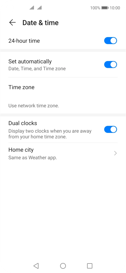 Press the Home key to return to the home screen.