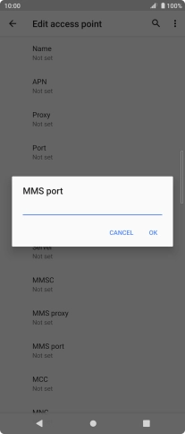 Key in 8080 and press OK.
