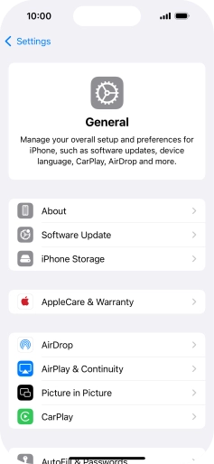 Press Software Update. If a new software version is available, it's displayed. Follow the instructions on the screen to update the phone software.