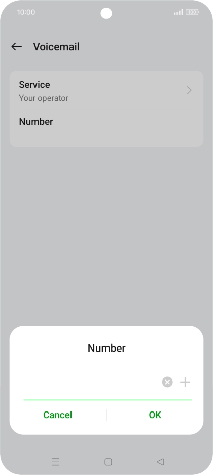 Key in +447953222222 and press OK.