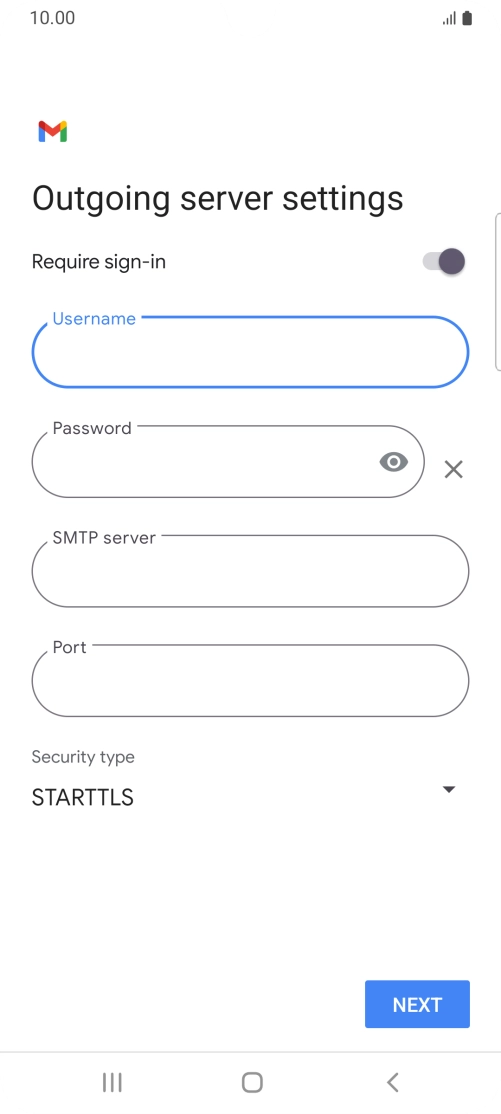 Press the field below 