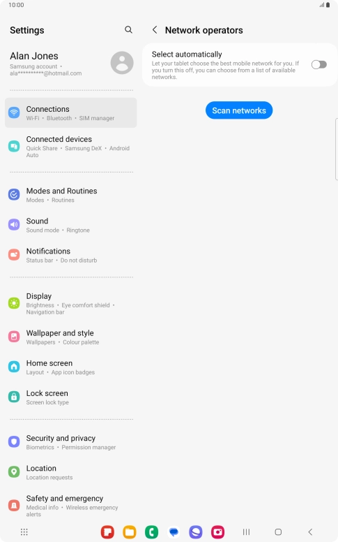 Press the indicator next to 