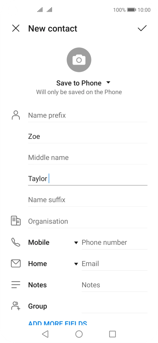 Press Phone number and key in the required phone number.