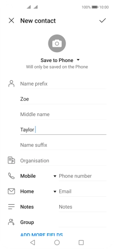 Press Phone number and key in the required phone number.