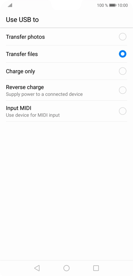 Press Transfer files.