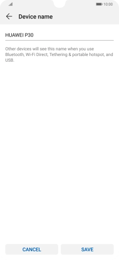 Key in the required Wi-Fi hotspot name and press SAVE.