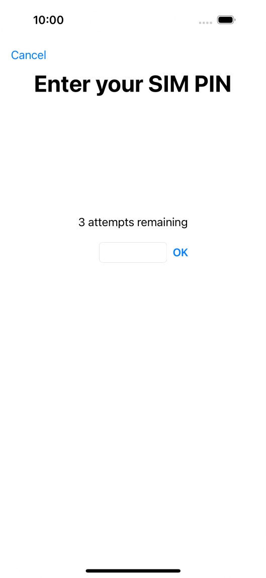 If your SIM is locked, key in your PIN and press OK. The default PIN is 1111.