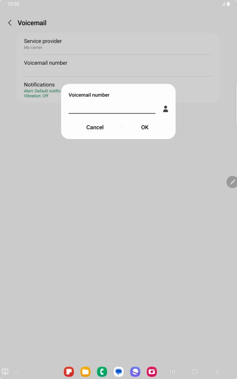 Key in +447953222222 and press OK.