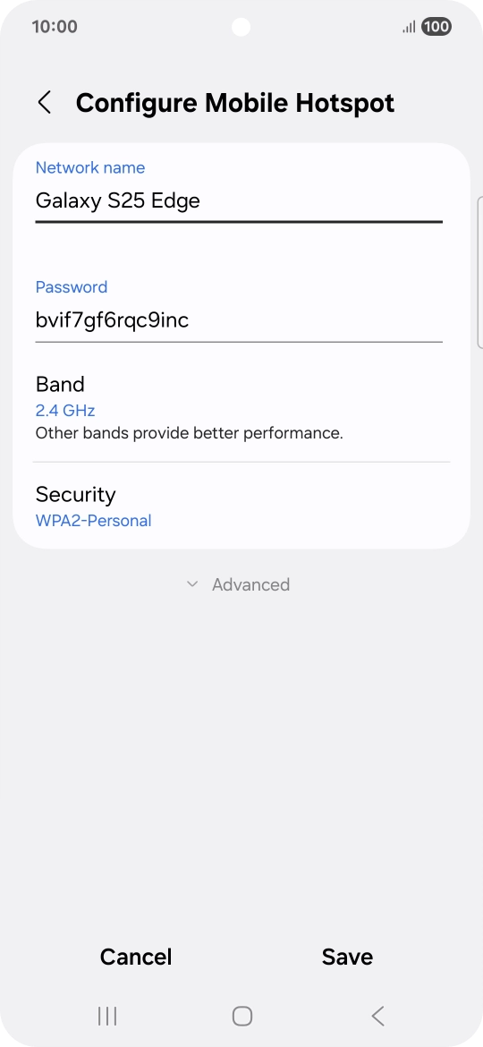 Press the field below 