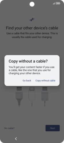 Press Copy without cable.