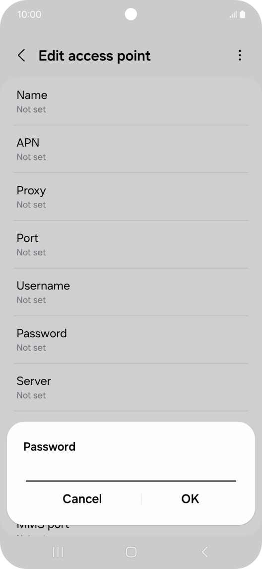 Key in secure and press OK.