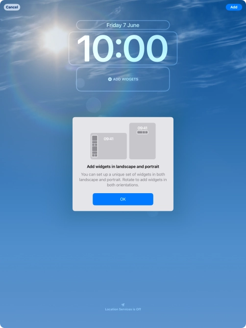 To customise the way the lock screen date is displayed, press the date widget and follow the instructions on the screen to find the required widget display mode.