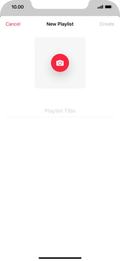 Press the text input field and key in a name for the playlist.