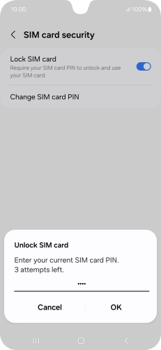 Key in your PIN and press OK. The default PIN is 1111.