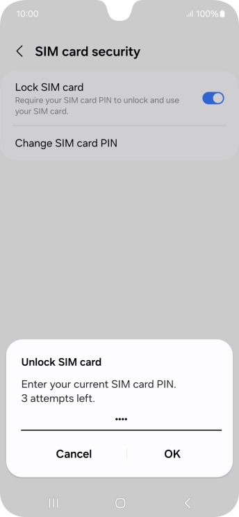 Key in your PIN and press OK. The default PIN is 1111.