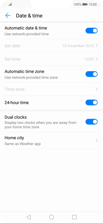 Press the Home key to return to the home screen.