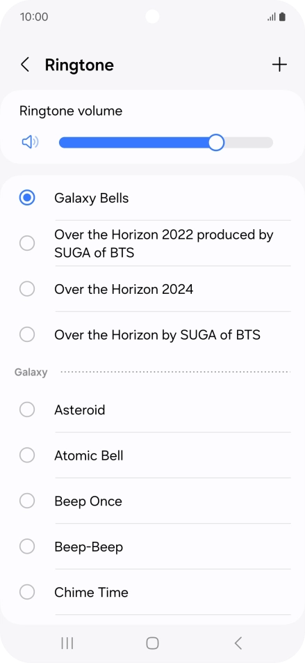 Press the required ring tones to hear them.