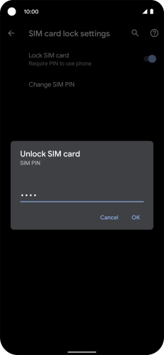 Key in your PIN and press OK. The default PIN is 1111.
