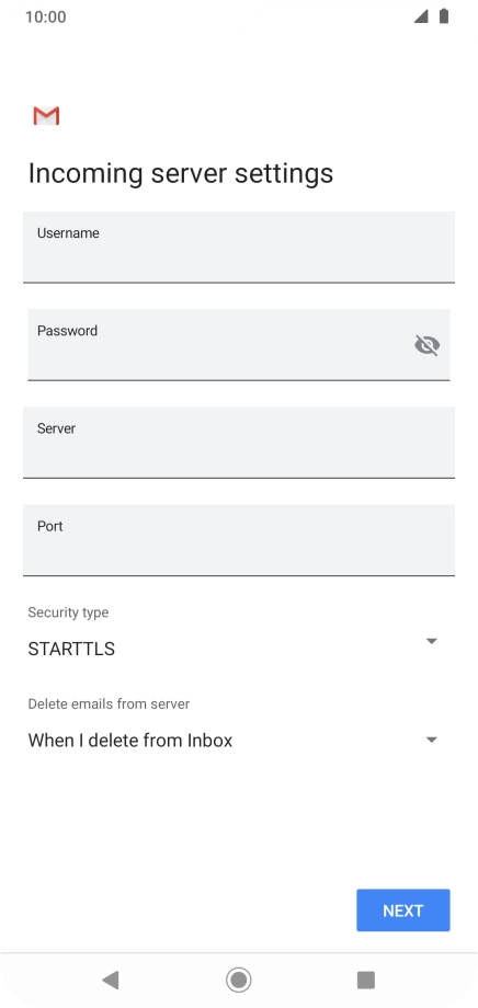 Press the field below 