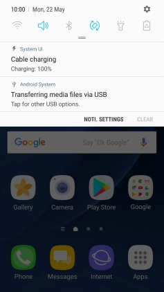 Press the connection icon.