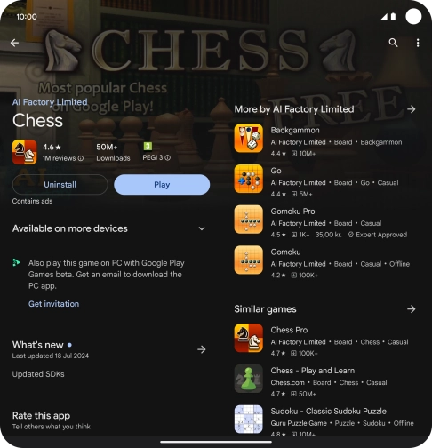 Press Uninstall.