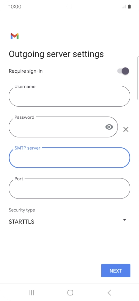Press the field below 