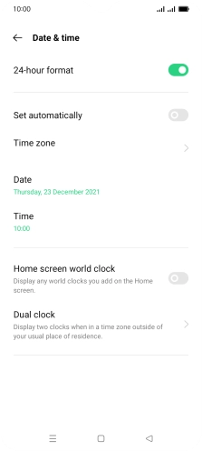 Press the indicator next to 