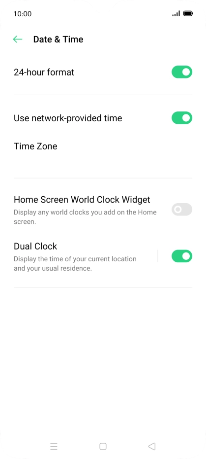 Press the Home key to return to the home screen.