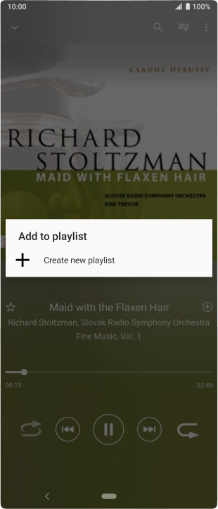 Press Create new playlist.