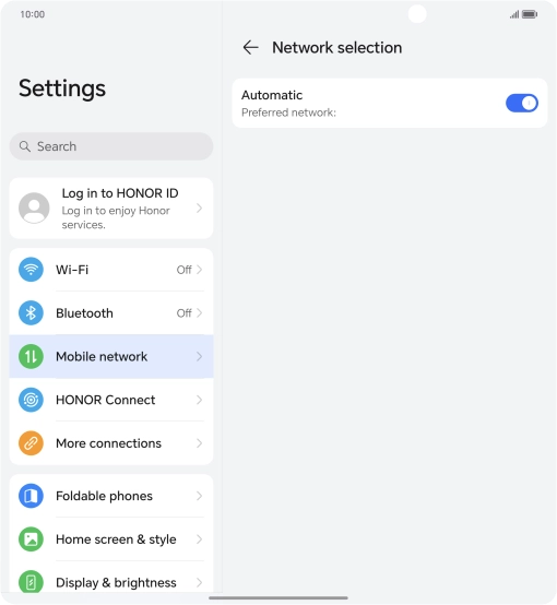 Press the indicator next to 