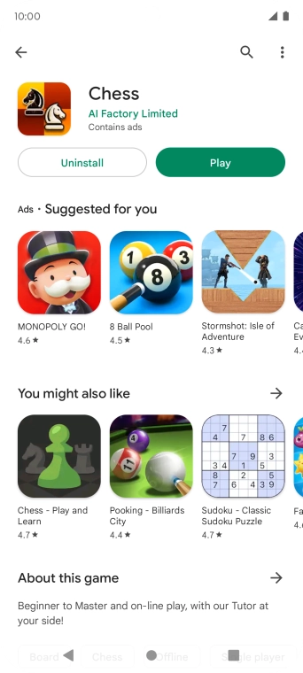 Press the Home key to return to the home screen.