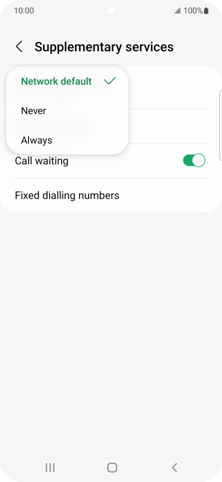 Press Always to turn on caller identification.