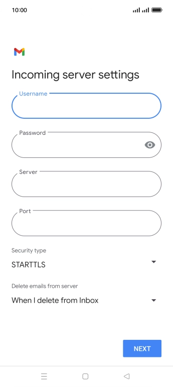 Press the field below 
