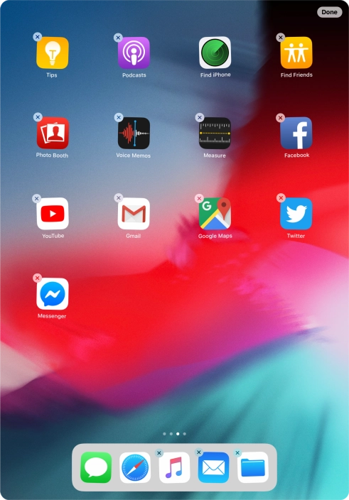 Press the delete icon.