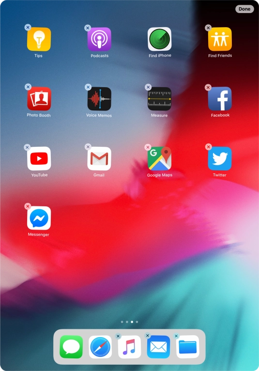 Press the delete icon.