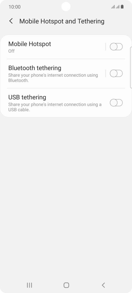 Press Mobile Hotspot.
