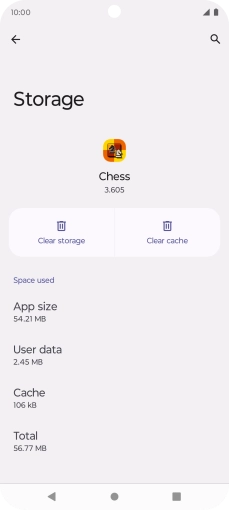 Press Clear cache.