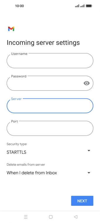 Press the field below 