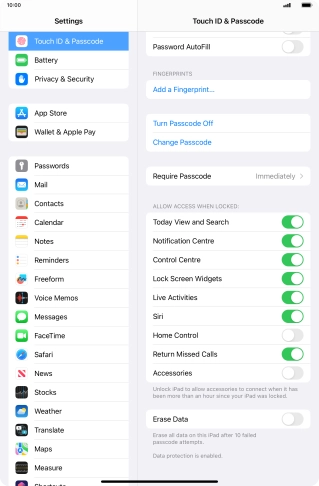 Press the indicator next to 