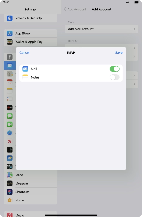 Press Save. Your email account has now been set up. To select more settings for incoming and outgoing server, proceed with the following steps.