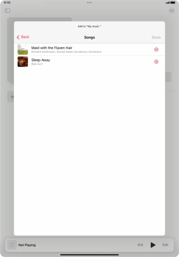 Go to the required category and press the required audio file.