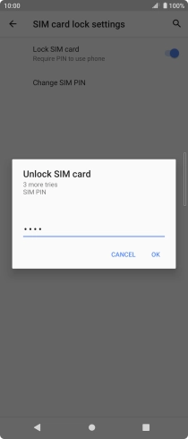 Key in your PIN and press OK. The default PIN is 1111.