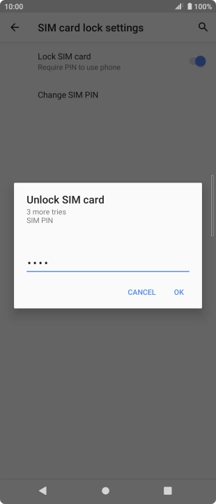 Key in your PIN and press OK. The default PIN is 1111.