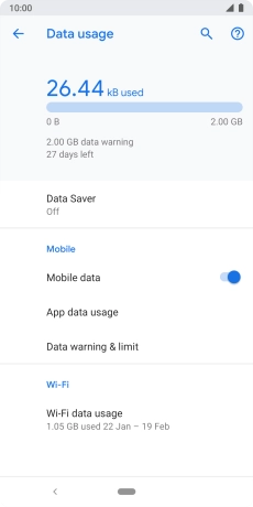 The total data usage is displayed.